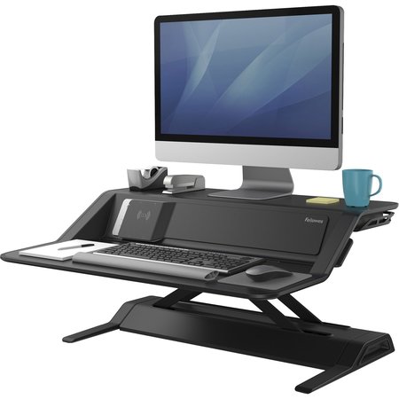 FELLOWES Workstation, Sit-Stand, 35 lb cap, 22 Height Positions, BK FEL8080301